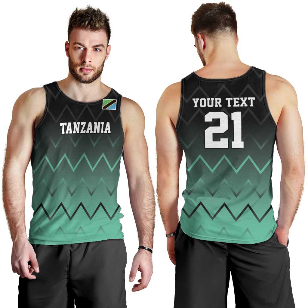 Tanzania Football Custom Men Tank Top Retro 2023-24 Tanzania History - Wonder Print Shop