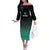 Tanzania Football Custom Off The Shoulder Long Sleeve Dress Retro 2023-24 Tanzania History - Wonder Print Shop