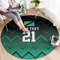 Tanzania Football Custom Round Carpet Retro 2023-24 Tanzania History - Wonder Print Shop