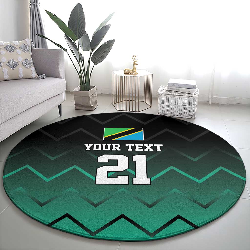 Tanzania Football Custom Round Carpet Retro 2023-24 Tanzania History - Wonder Print Shop