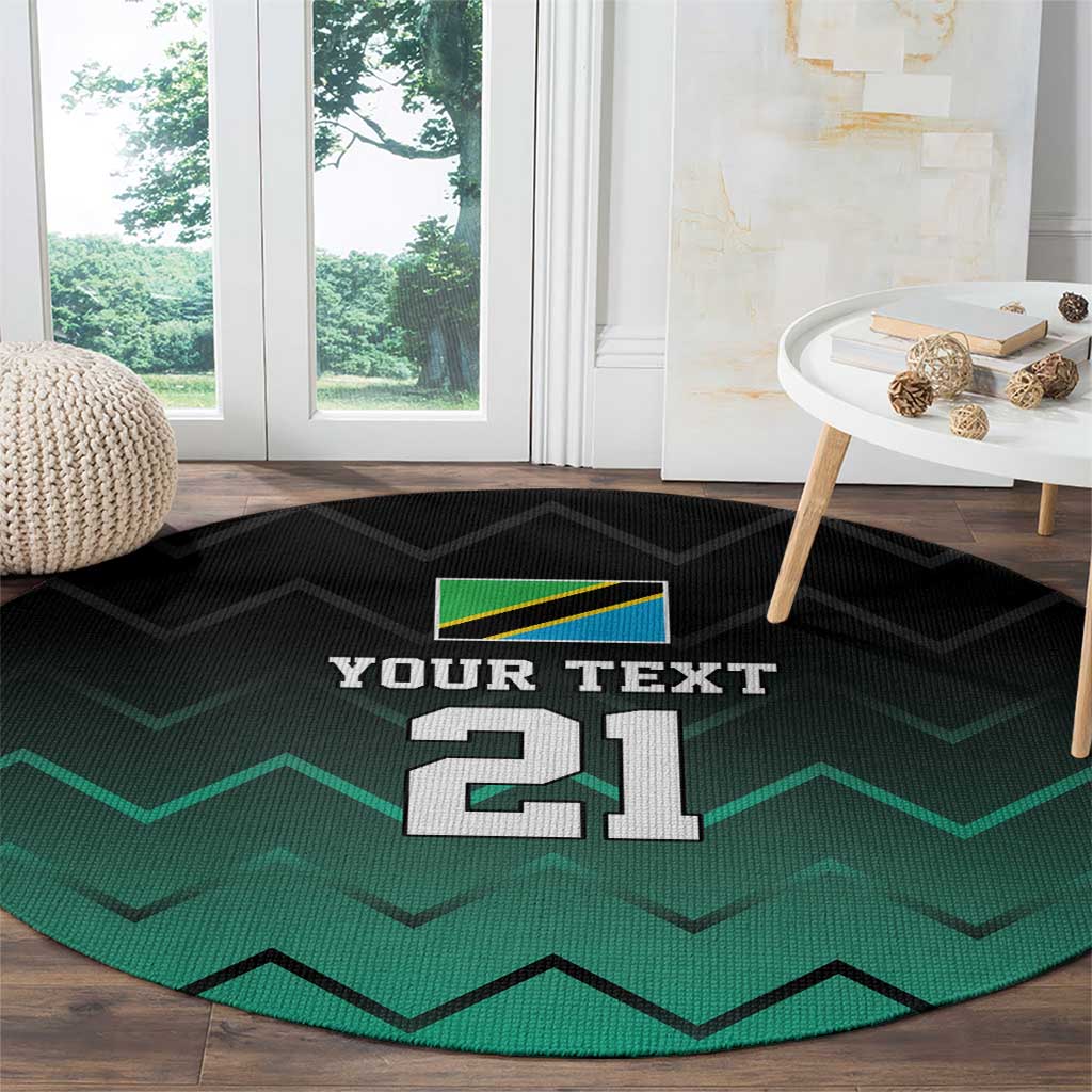 Tanzania Football Custom Round Carpet Retro 2023-24 Tanzania History - Wonder Print Shop