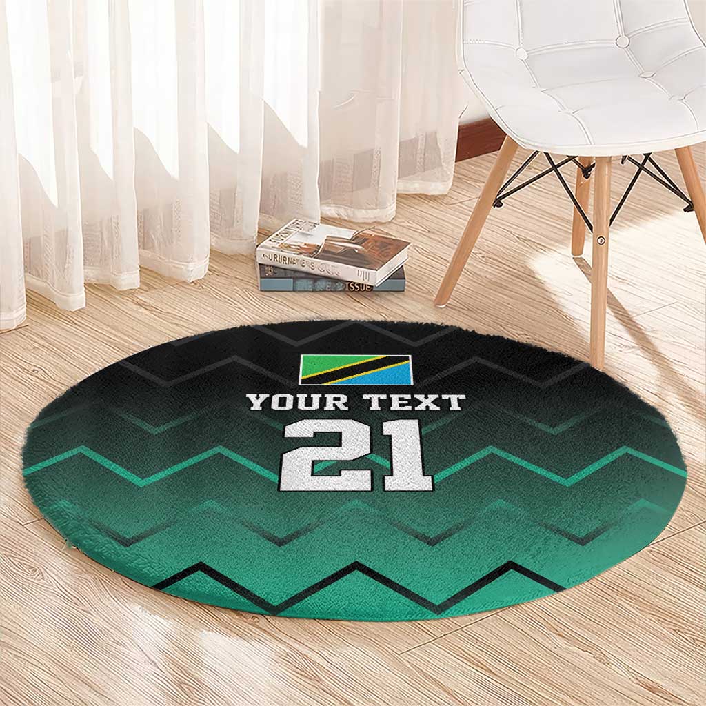 Tanzania Football Custom Round Carpet Retro 2023-24 Tanzania History - Wonder Print Shop