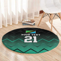 Tanzania Football Custom Round Carpet Retro 2023-24 Tanzania History - Wonder Print Shop