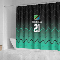 Tanzania Football Custom Shower Curtain Retro 2023-24 Tanzania History - Wonder Print Shop