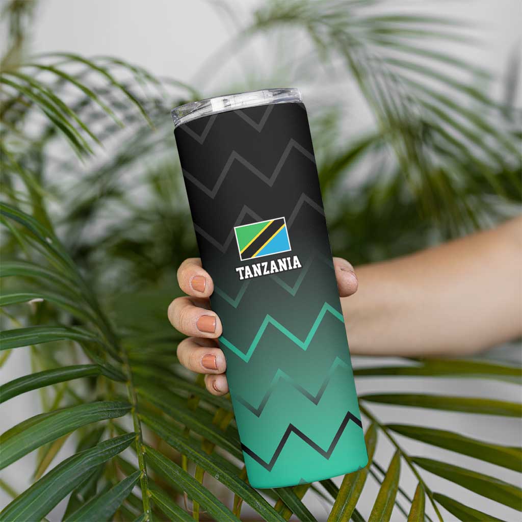 Tanzania Football Custom Skinny Tumbler Retro 2023-24 Tanzania History - Wonder Print Shop