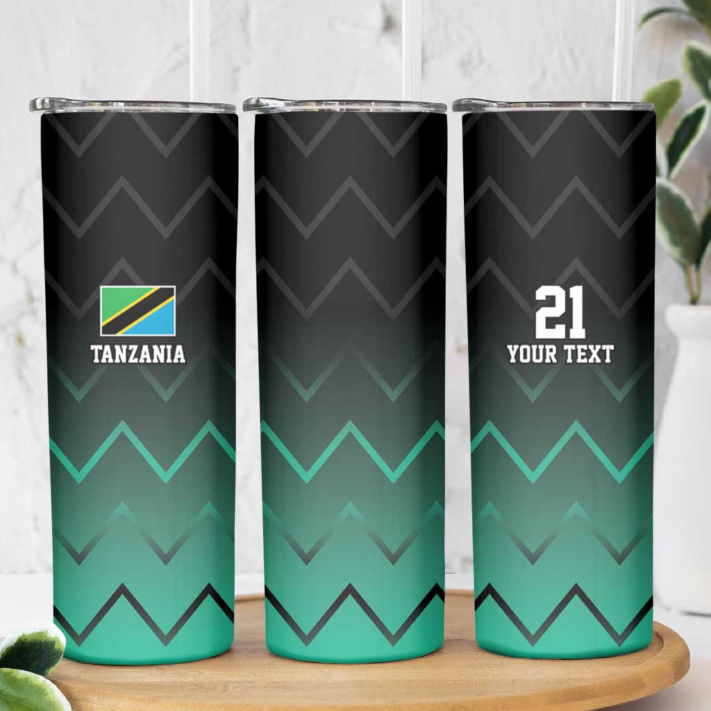 Tanzania Football Custom Skinny Tumbler Retro 2023-24 Tanzania History - Wonder Print Shop