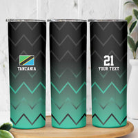 Tanzania Football Custom Skinny Tumbler Retro 2023-24 Tanzania History - Wonder Print Shop