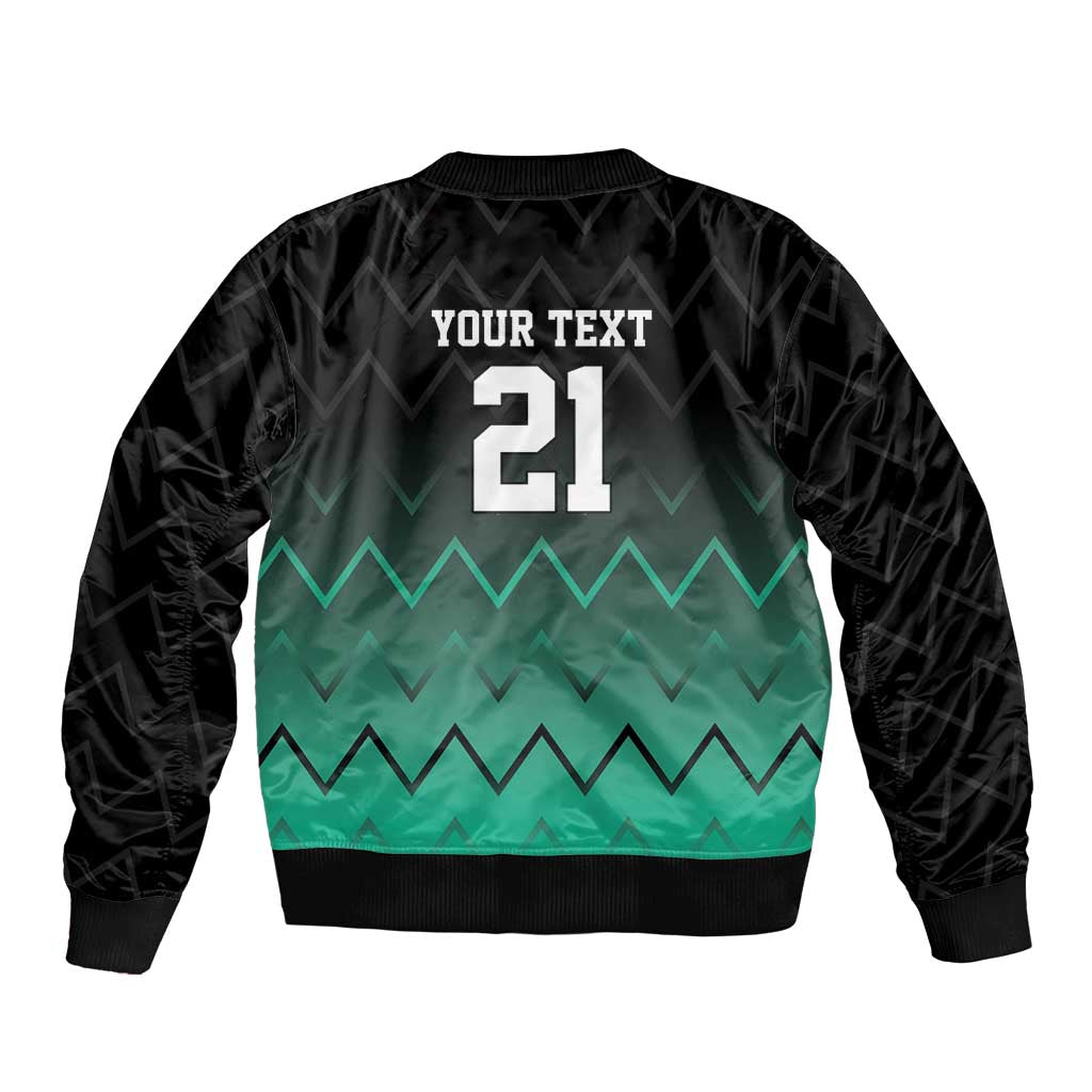 Tanzania Football Custom Sleeve Zip Bomber Jacket Retro 2023-24 Tanzania History - Wonder Print Shop