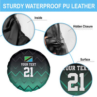 Tanzania Football Custom Spare Tire Cover Retro 2023-24 Tanzania History - Wonder Print Shop