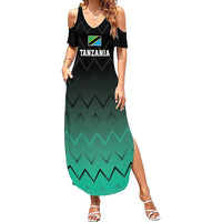 Tanzania Football Custom Summer Maxi Dress Retro 2023-24 Tanzania History - Wonder Print Shop