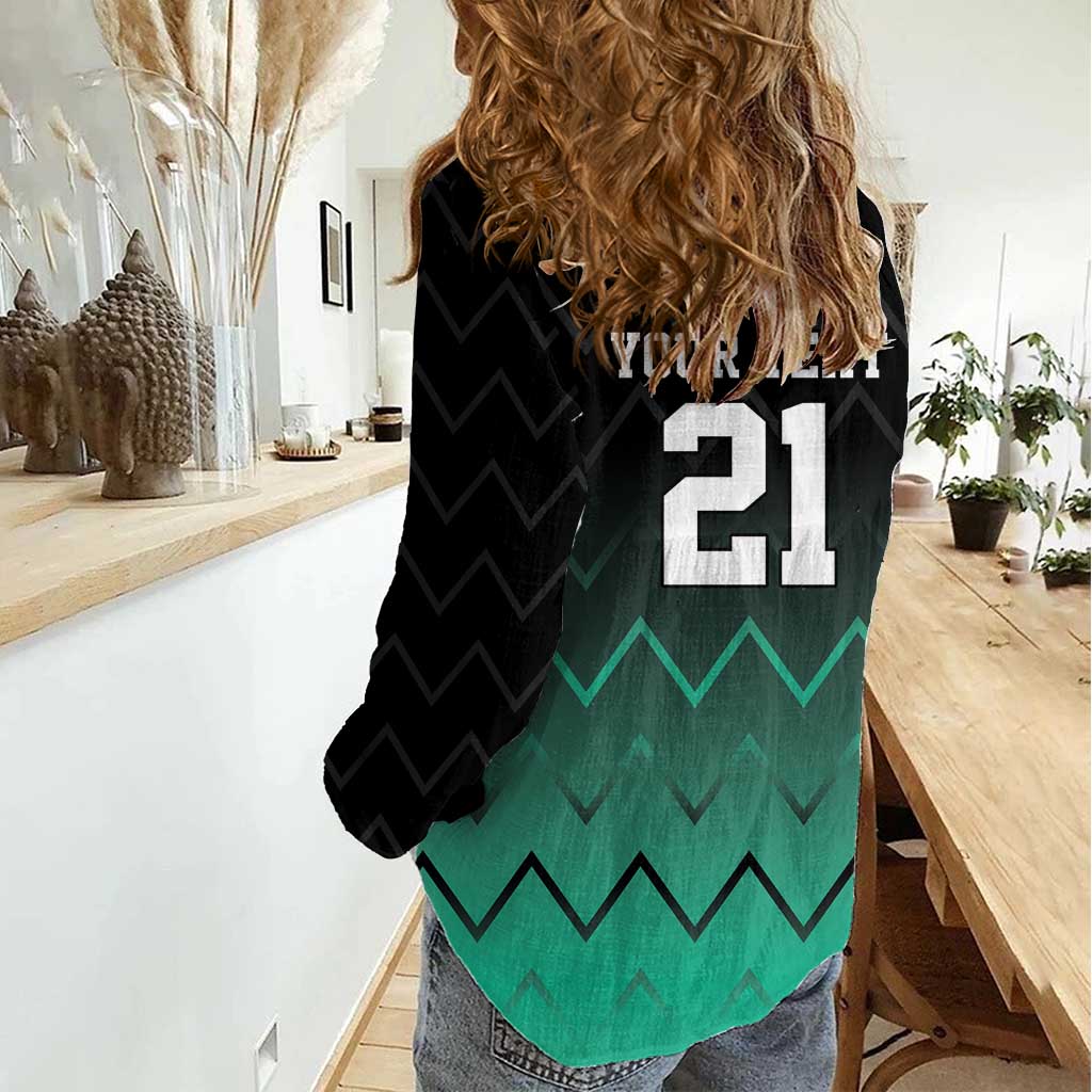 Tanzania Football Custom Women Casual Shirt Retro 2023-24 Tanzania History - Wonder Print Shop