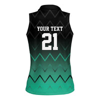 Tanzania Football Custom Women Sleeveless Polo Shirt Retro 2023-24 Tanzania History - Wonder Print Shop