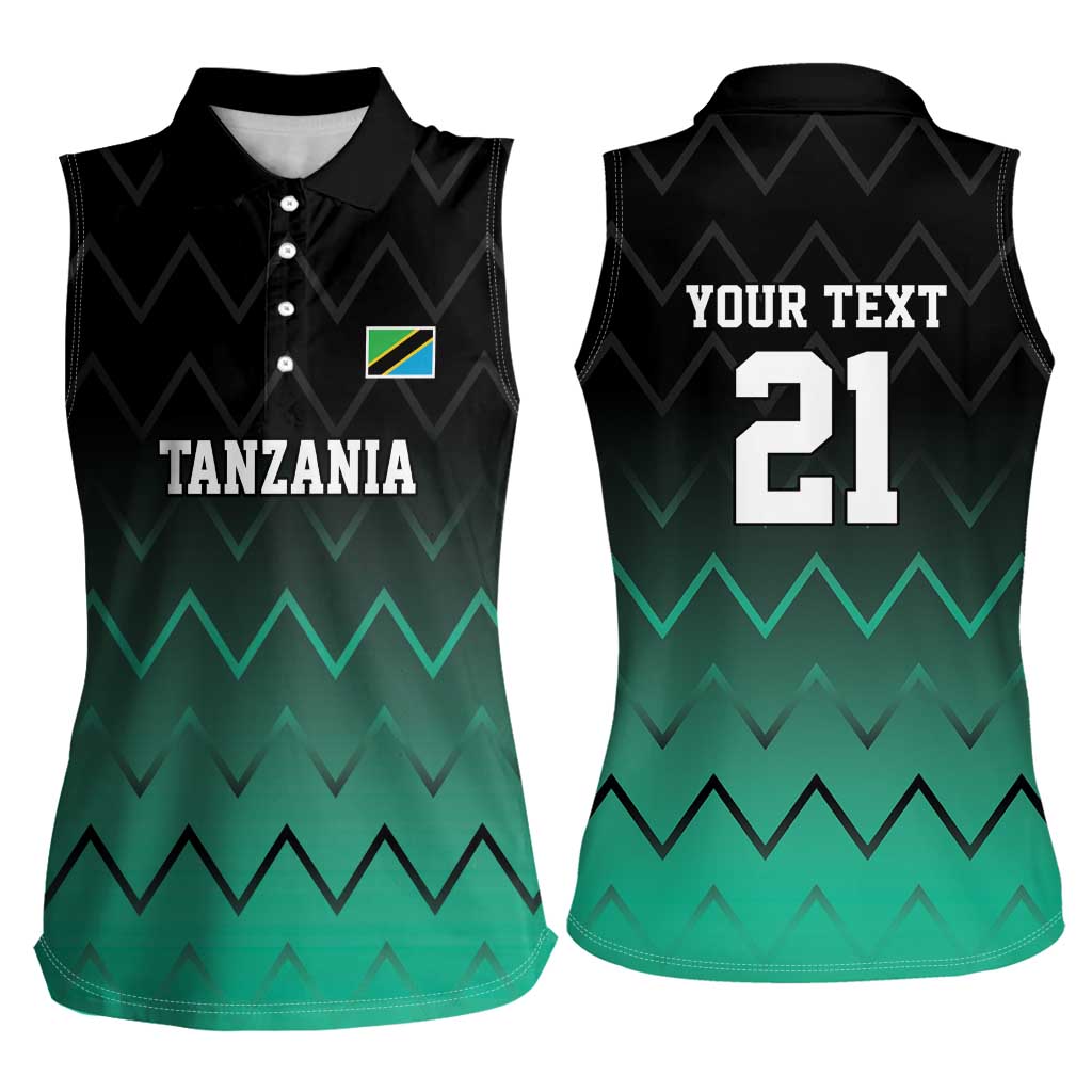 Tanzania Football Custom Women Sleeveless Polo Shirt Retro 2023-24 Tanzania History - Wonder Print Shop