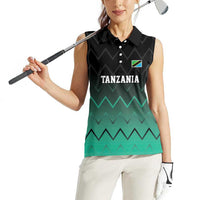 Tanzania Football Custom Women Sleeveless Polo Shirt Retro 2023-24 Tanzania History - Wonder Print Shop