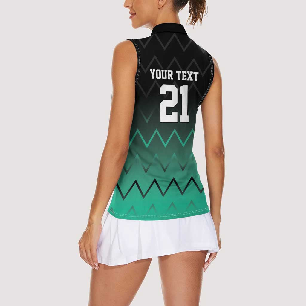 Tanzania Football Custom Women Sleeveless Polo Shirt Retro 2023-24 Tanzania History - Wonder Print Shop