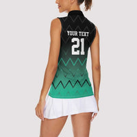 Tanzania Football Custom Women Sleeveless Polo Shirt Retro 2023-24 Tanzania History - Wonder Print Shop