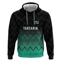 Tanzania Football Custom Zip Hoodie Retro 2023-24 Tanzania History - Wonder Print Shop
