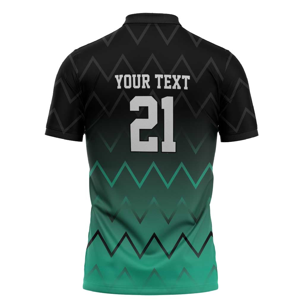 Tanzania Football Custom Zipper Polo Shirt Retro 2023-24 Tanzania History - Wonder Print Shop