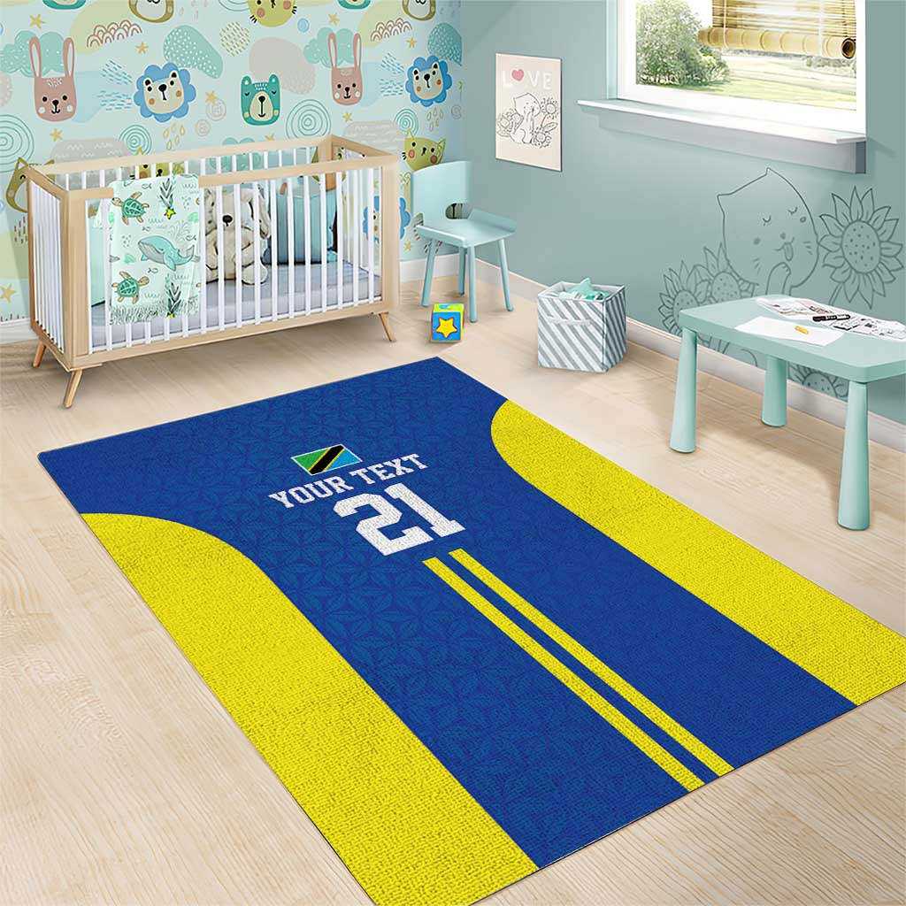 Tanzania Football Custom Area Rug Taifa Stars Go Champion - Wonder Print Shop
