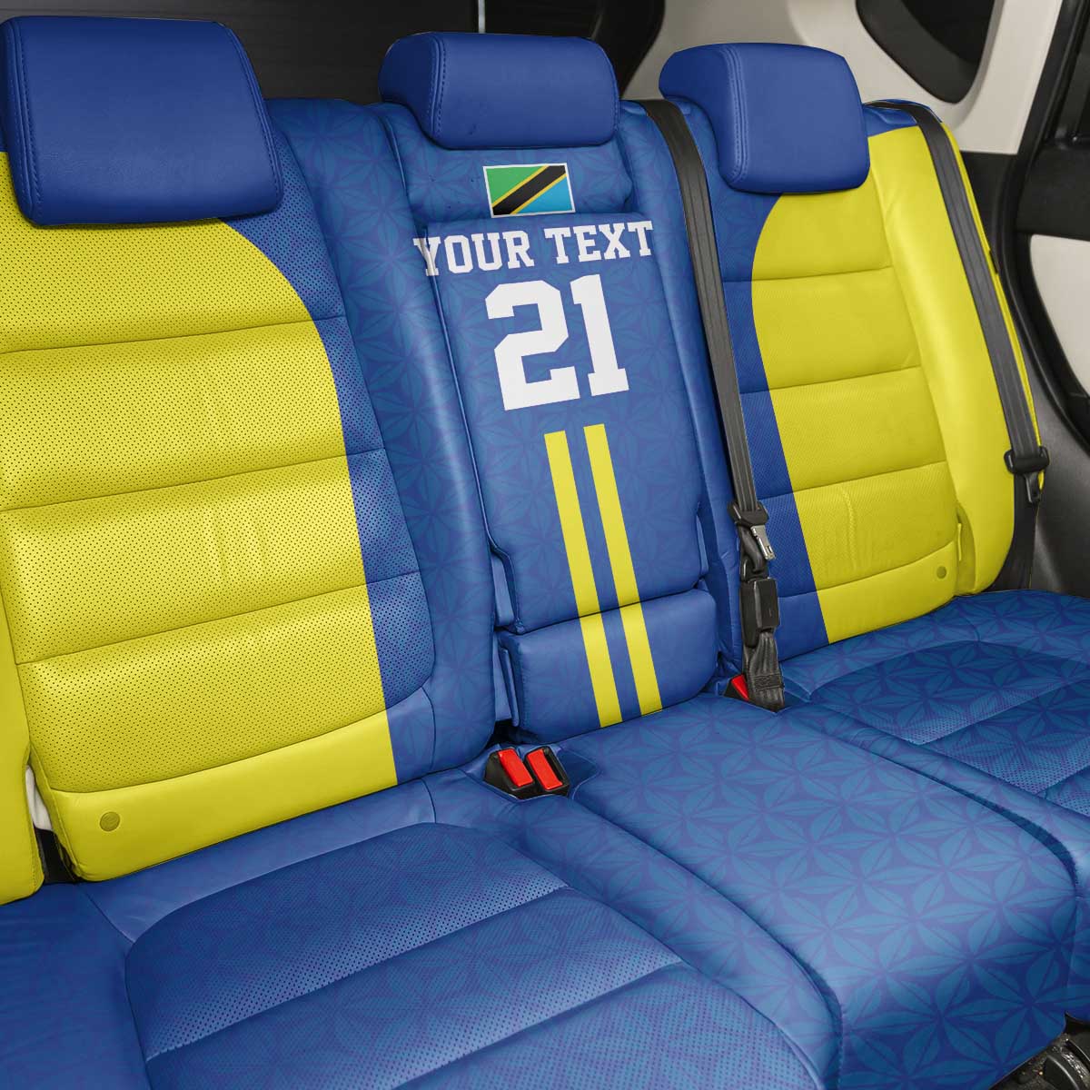 Tanzania Football Custom Back Car Seat Cover Taifa Stars Go Champion - Wonder Print Shop
