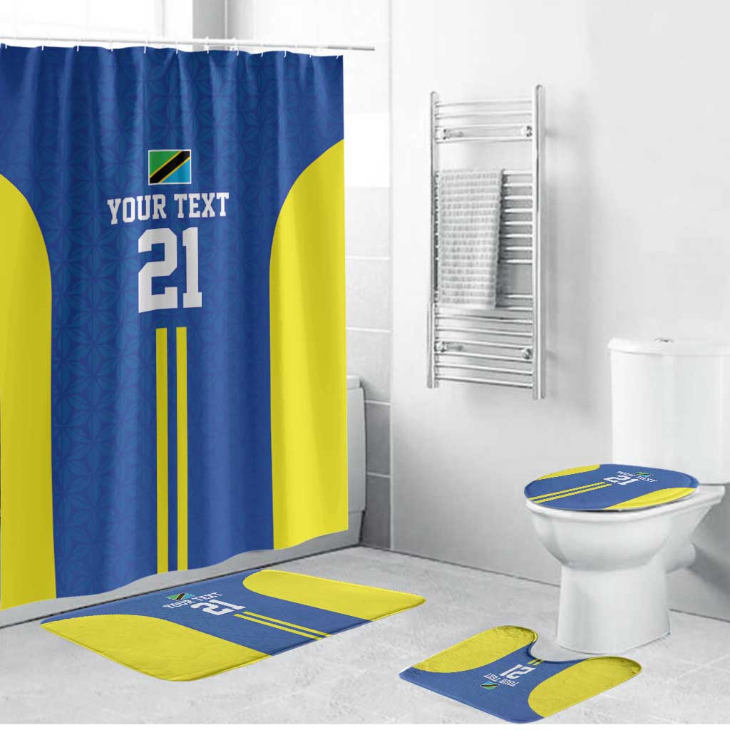 Tanzania Football Custom Bathroom Set Taifa Stars Go Champion - Wonder Print Shop