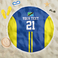 Tanzania Football Custom Beach Blanket Taifa Stars Go Champion - Wonder Print Shop