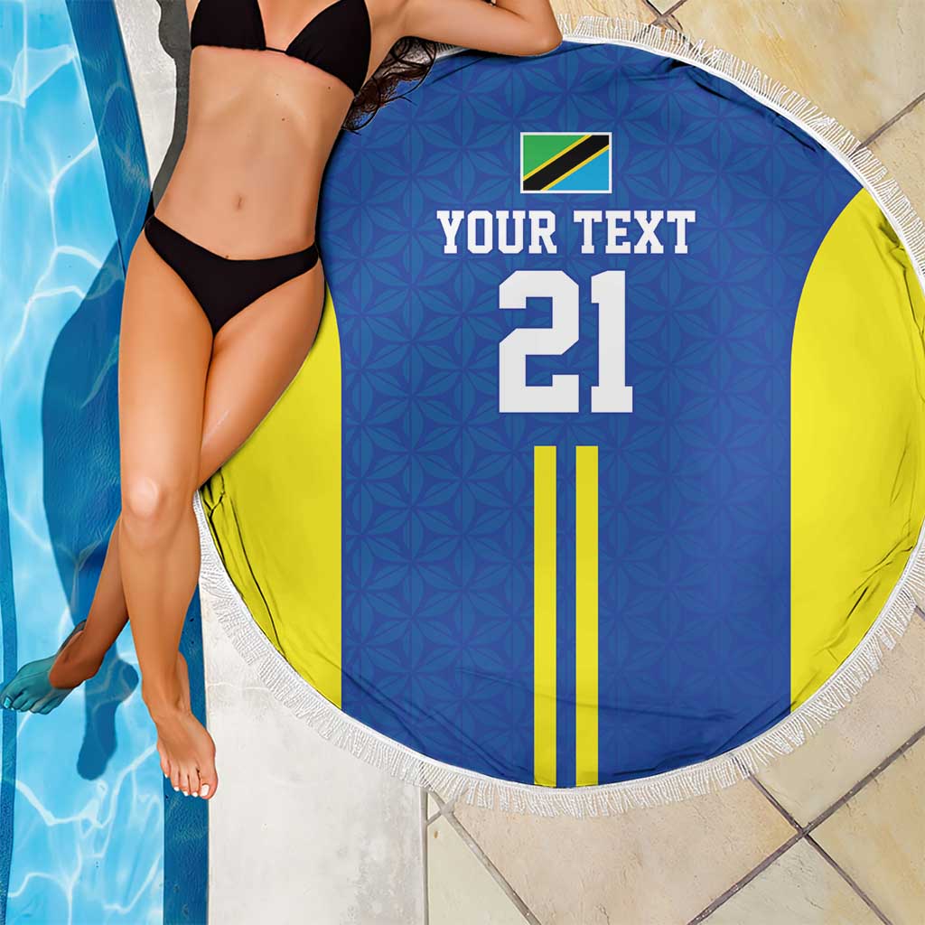 Tanzania Football Custom Beach Blanket Taifa Stars Go Champion - Wonder Print Shop