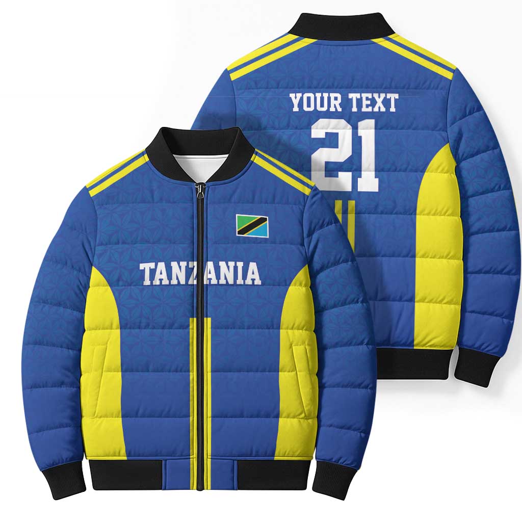 Tanzania Football Custom Bomber Puffer Jacket Taifa Stars Go Champion - Wonder Print Shop