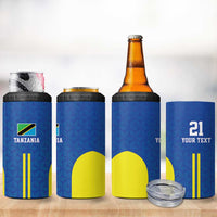 Tanzania Football Custom 4 in 1 Can Cooler Tumbler Taifa Stars Go Champion - Wonder Print Shop