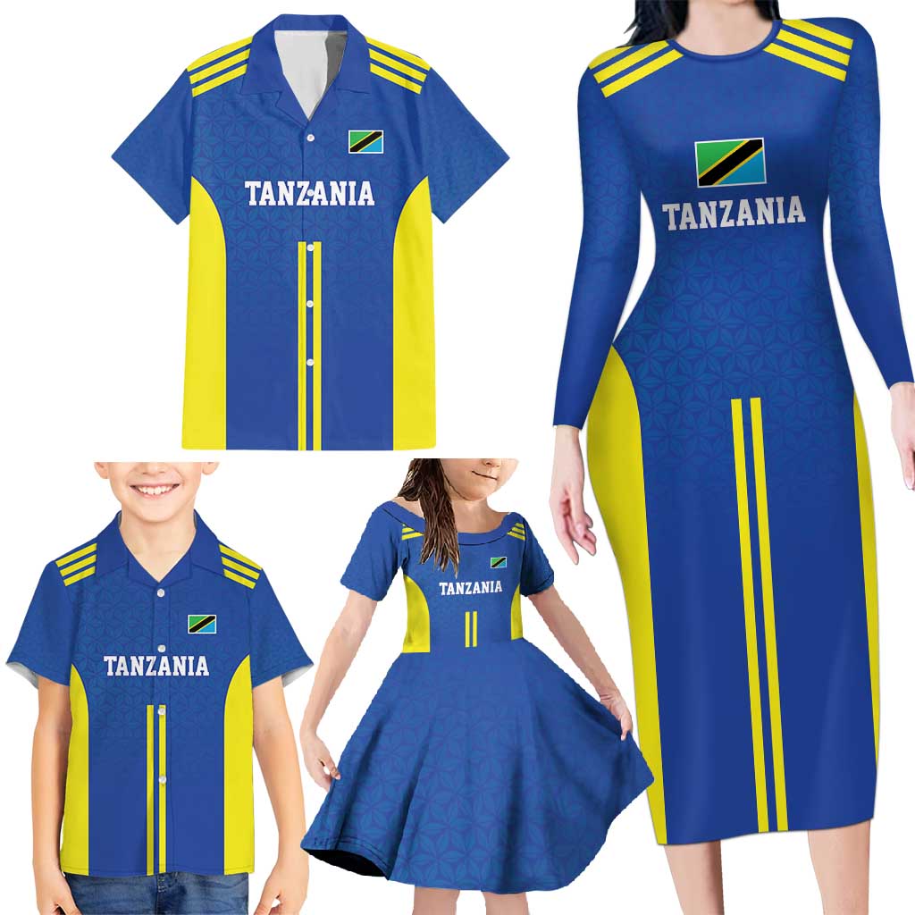 Tanzania Football Custom Family Matching Long Sleeve Bodycon Dress and Hawaiian Shirt Taifa Stars Go Champion - Wonder Print Shop