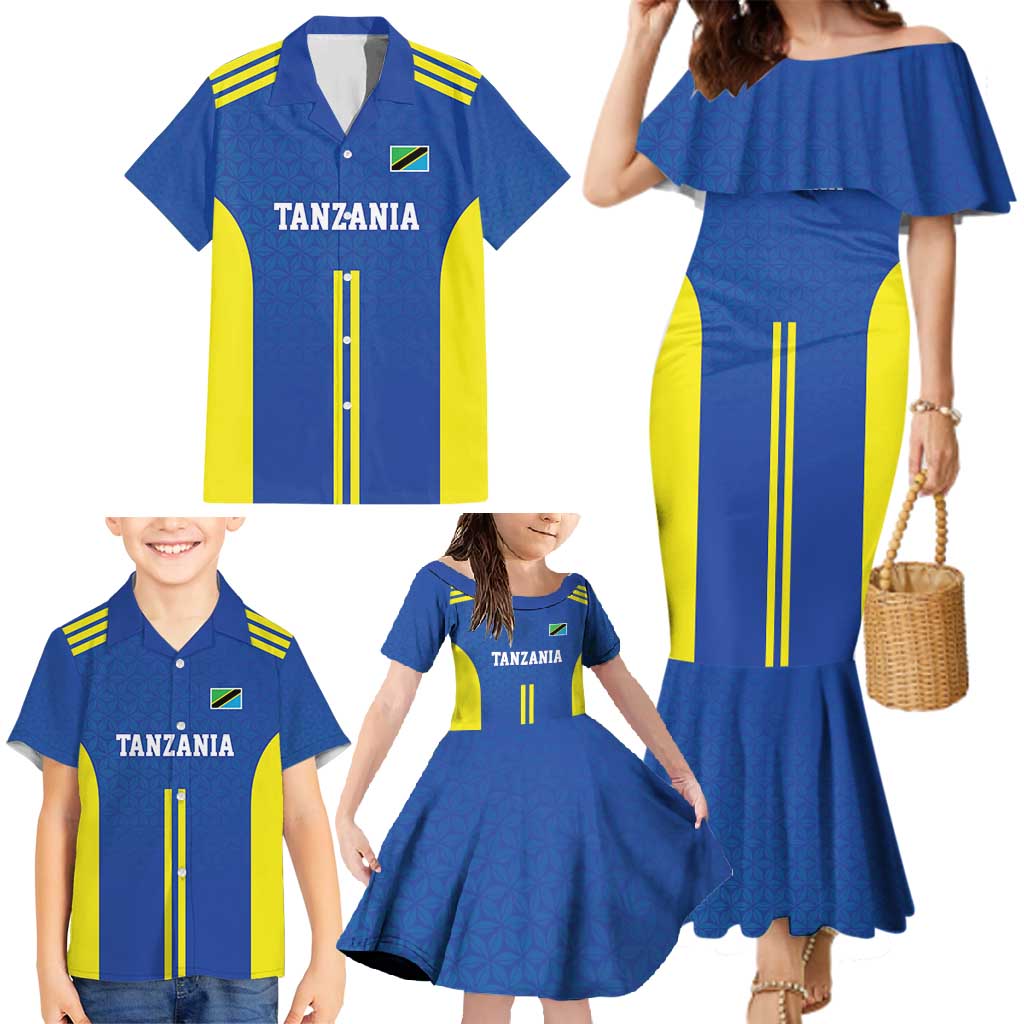 Tanzania Football Custom Family Matching Mermaid Dress and Hawaiian Shirt Taifa Stars Go Champion - Wonder Print Shop