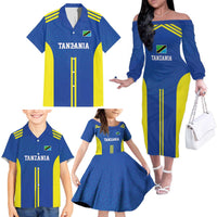 Tanzania Football Custom Family Matching Off The Shoulder Long Sleeve Dress and Hawaiian Shirt Taifa Stars Go Champion - Wonder Print Shop
