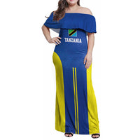Tanzania Football Custom Family Matching Off Shoulder Maxi Dress and Hawaiian Shirt Taifa Stars Go Champion - Wonder Print Shop