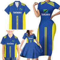 Tanzania Football Custom Family Matching Short Sleeve Bodycon Dress and Hawaiian Shirt Taifa Stars Go Champion - Wonder Print Shop