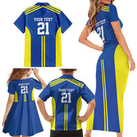 Tanzania Football Custom Family Matching Short Sleeve Bodycon Dress and Hawaiian Shirt Taifa Stars Go Champion - Wonder Print Shop