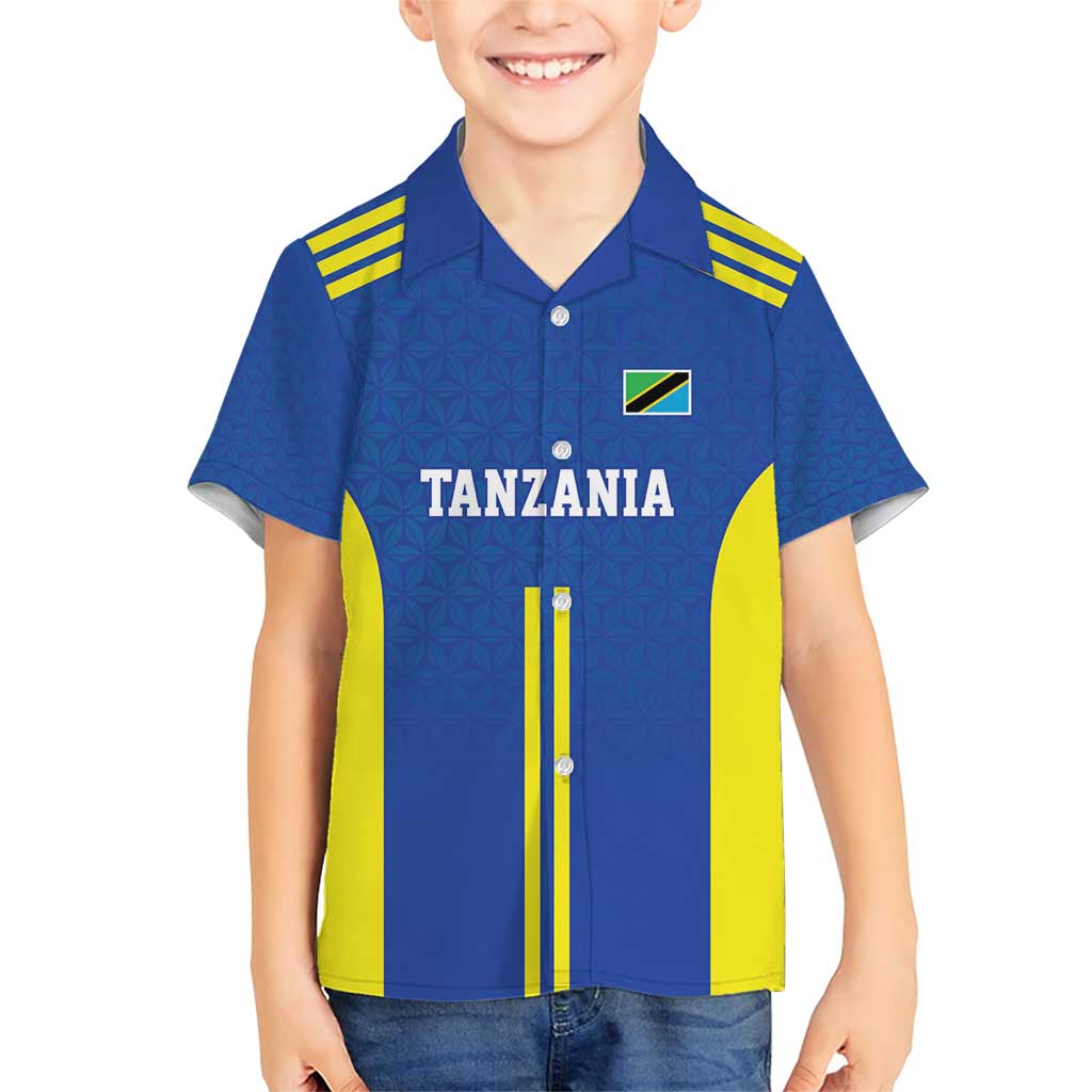 Tanzania Football Custom Family Matching Short Sleeve Bodycon Dress and Hawaiian Shirt Taifa Stars Go Champion - Wonder Print Shop
