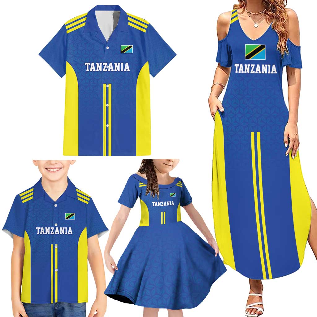 Tanzania Football Custom Family Matching Summer Maxi Dress and Hawaiian Shirt Taifa Stars Go Champion - Wonder Print Shop