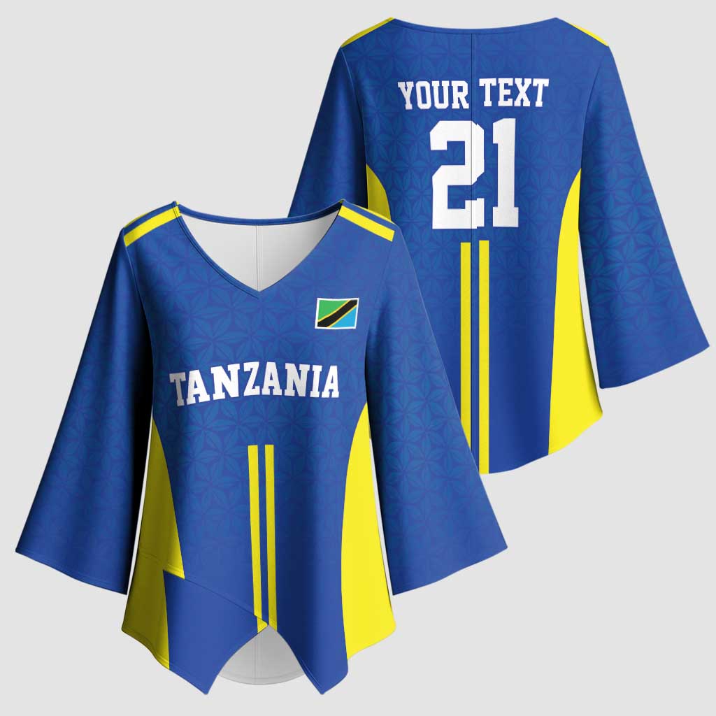 Tanzania Football Custom Kimono Sleeve Blouse Taifa Stars Go Champion - Wonder Print Shop