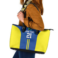 Tanzania Football Custom Leather Tote Bag Taifa Stars Go Champion - Wonder Print Shop