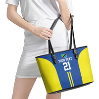 Tanzania Football Custom Leather Tote Bag Taifa Stars Go Champion - Wonder Print Shop