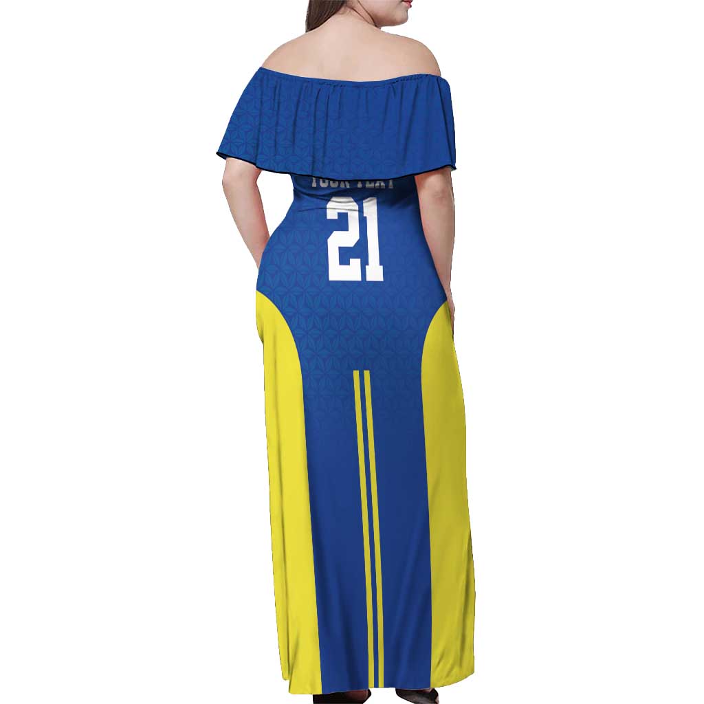 Tanzania Football Custom Off Shoulder Maxi Dress Taifa Stars Go Champion - Wonder Print Shop