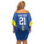 Tanzania Football Custom Off Shoulder Short Dress Taifa Stars Go Champion - Wonder Print Shop