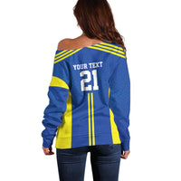 Tanzania Football Custom Off Shoulder Sweater Taifa Stars Go Champion - Wonder Print Shop