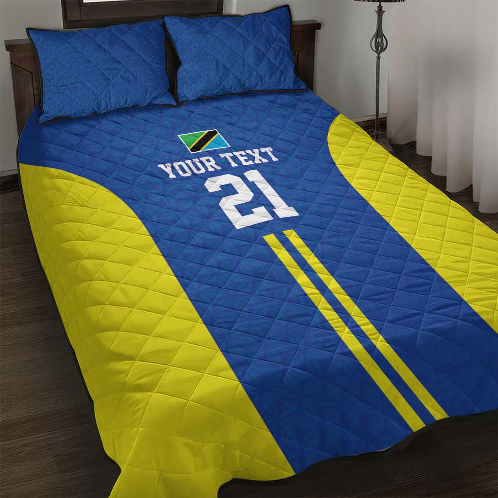Tanzania Football Custom Quilt Bed Set Taifa Stars Go Champion - Wonder Print Shop