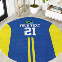 Tanzania Football Custom Round Carpet Taifa Stars Go Champion - Wonder Print Shop