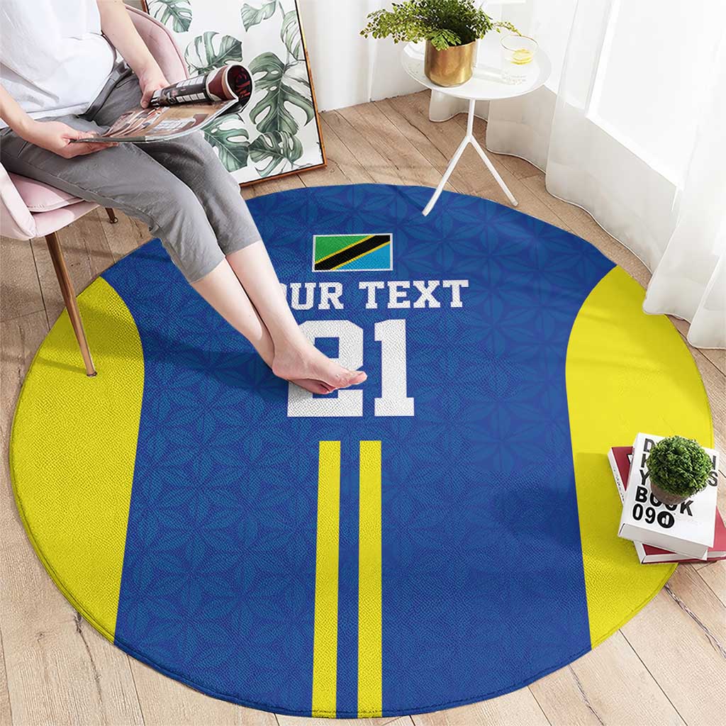 Tanzania Football Custom Round Carpet Taifa Stars Go Champion - Wonder Print Shop