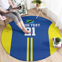 Tanzania Football Custom Round Carpet Taifa Stars Go Champion - Wonder Print Shop