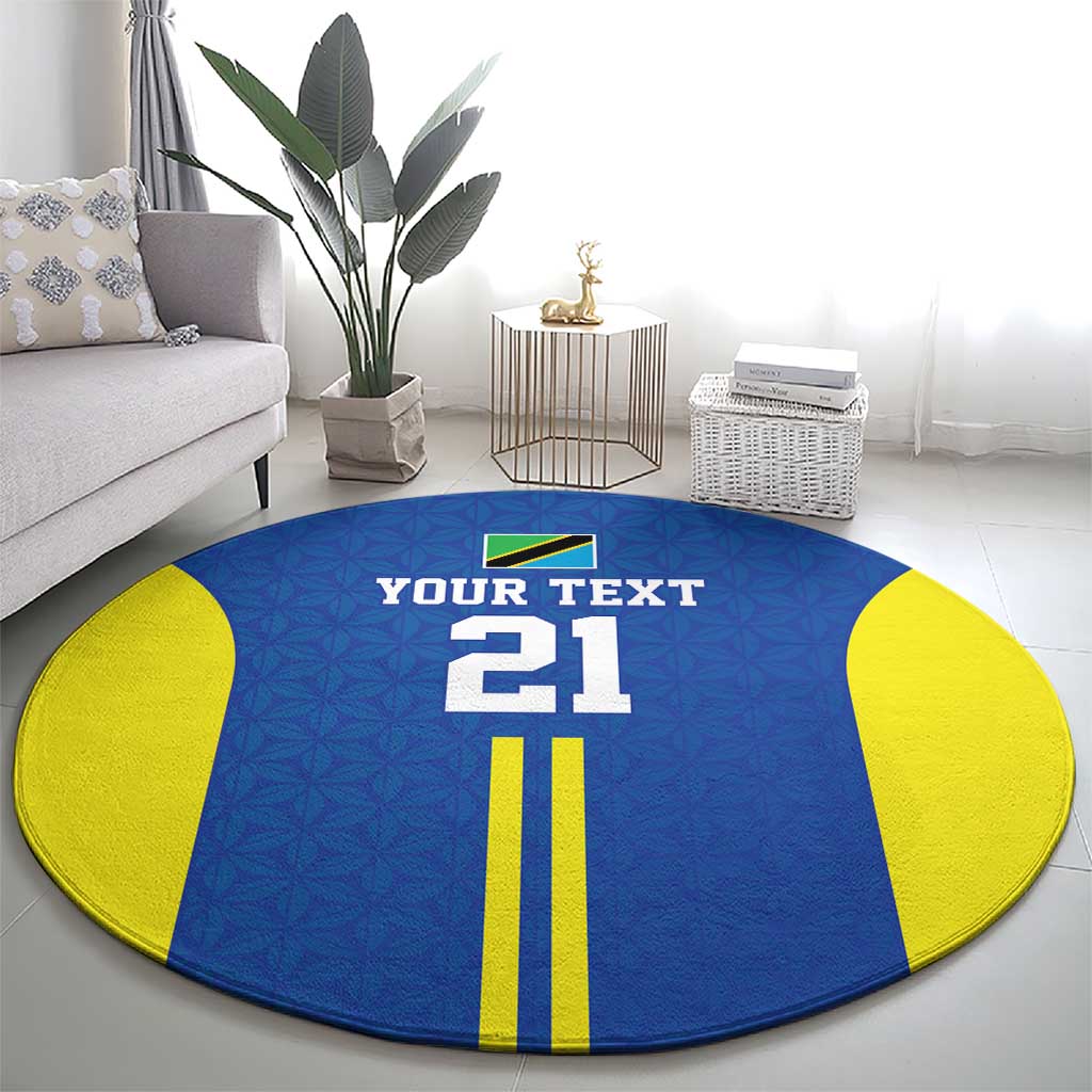 Tanzania Football Custom Round Carpet Taifa Stars Go Champion - Wonder Print Shop