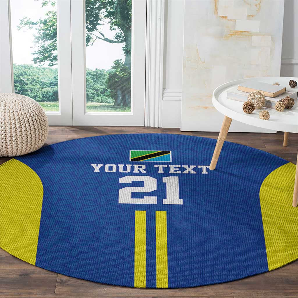 Tanzania Football Custom Round Carpet Taifa Stars Go Champion - Wonder Print Shop