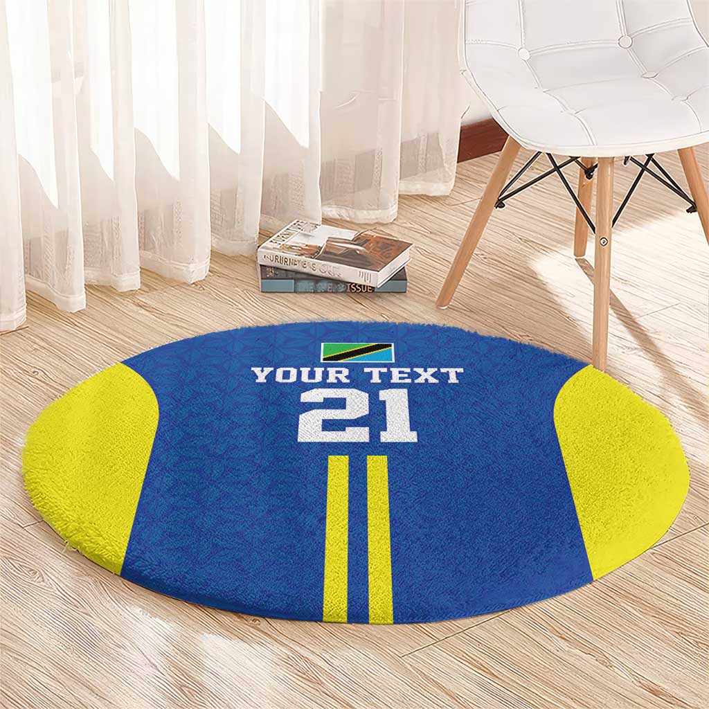 Tanzania Football Custom Round Carpet Taifa Stars Go Champion - Wonder Print Shop